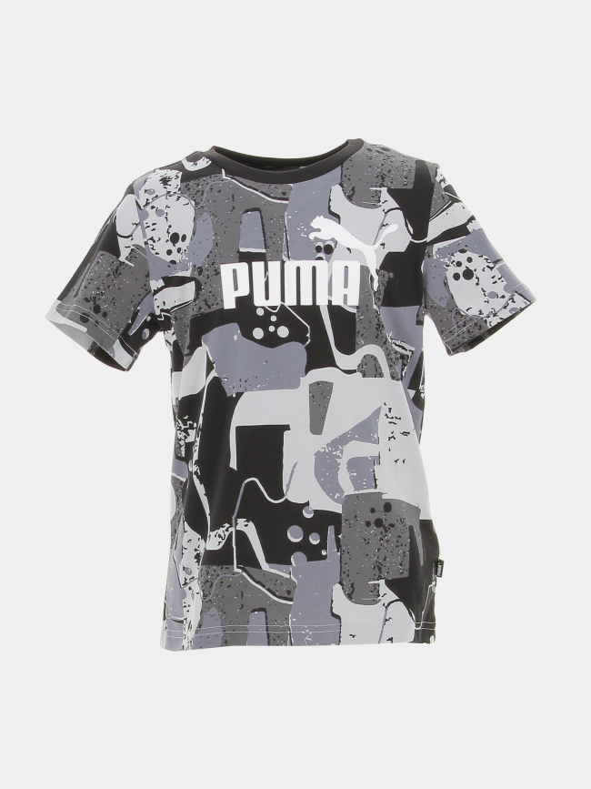 T-shirt essential imprimés aop art gris enfant - Puma