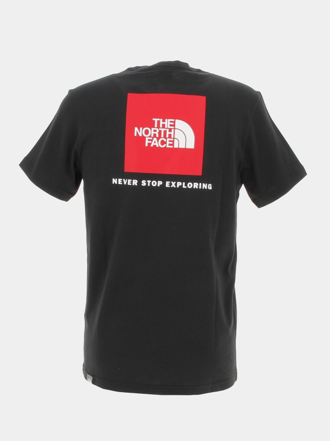 T-shirt redbox logo rouge noir homme - The North Face