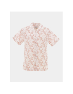 Chemise en lin pank rose blanc homme - Deeluxe
