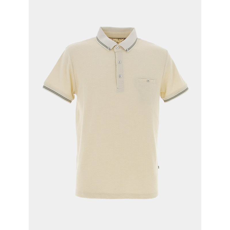 Polo signature ginio beige homme - Benson & Cherry