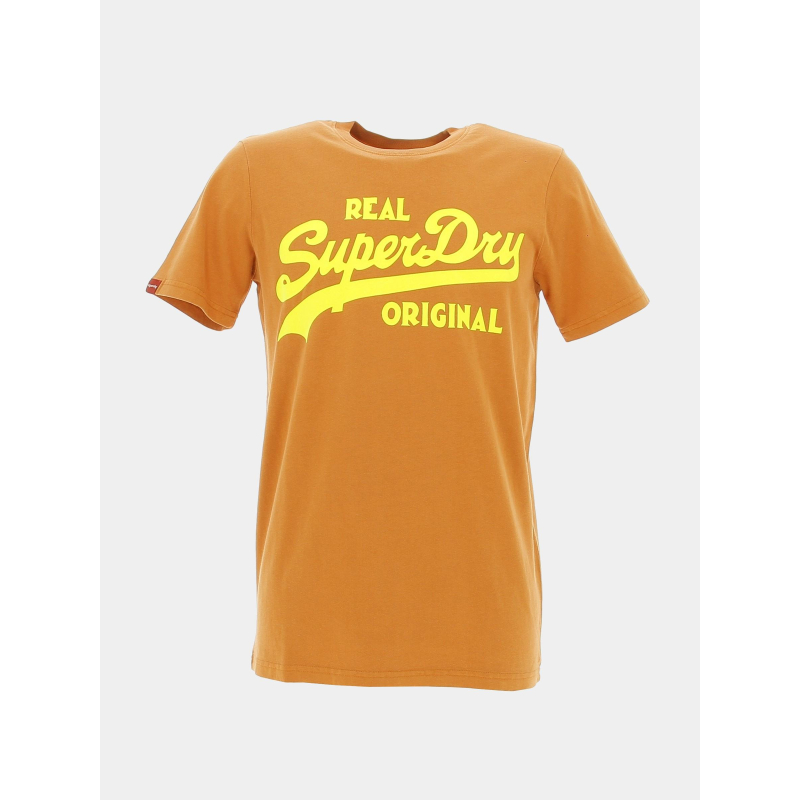 T-shirt vintage neon marron homme - Superdry
