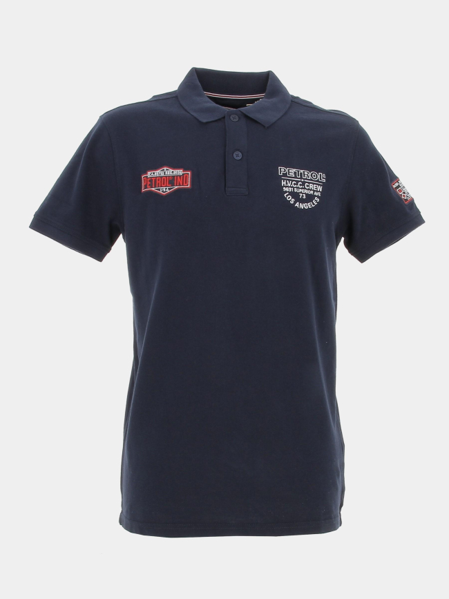 Polo imprimé dos crew bleu marine homme - Petrol Industries