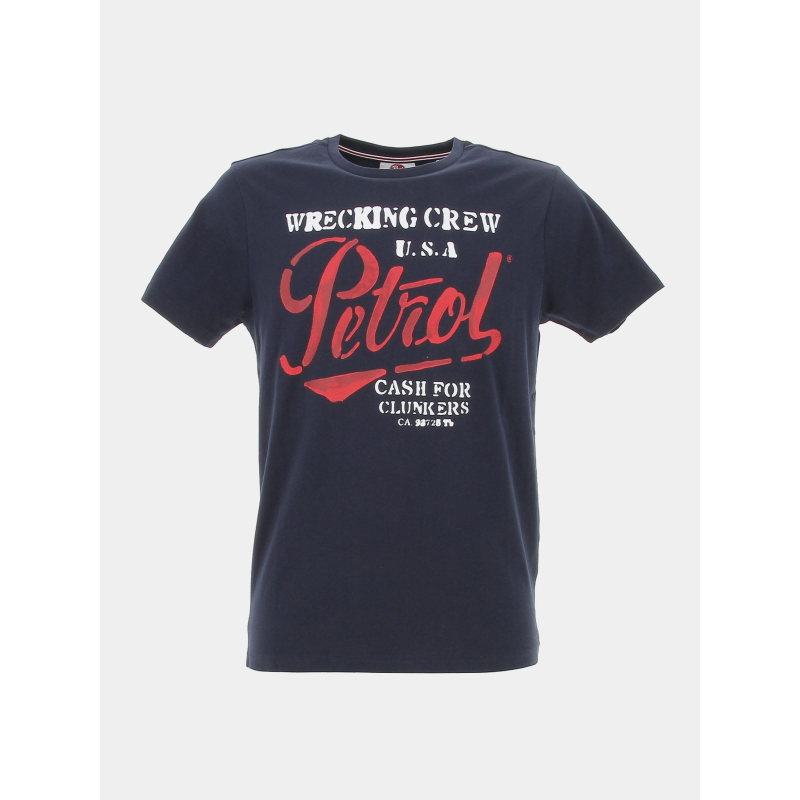 T-shirt print logo bleu marine homme - Petrol Industries