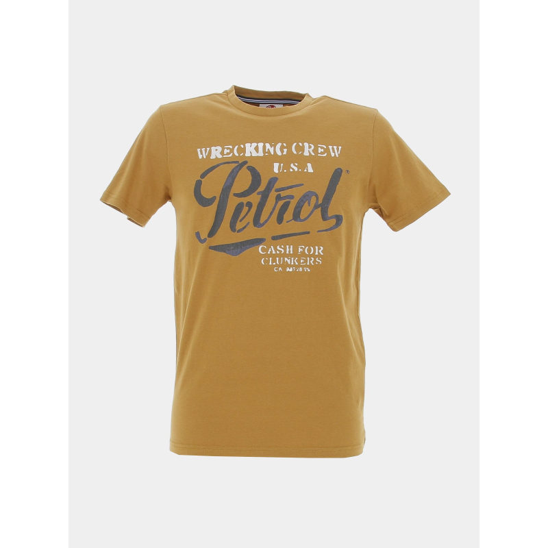 T-shirt print logo marron homme - Petrol Industries