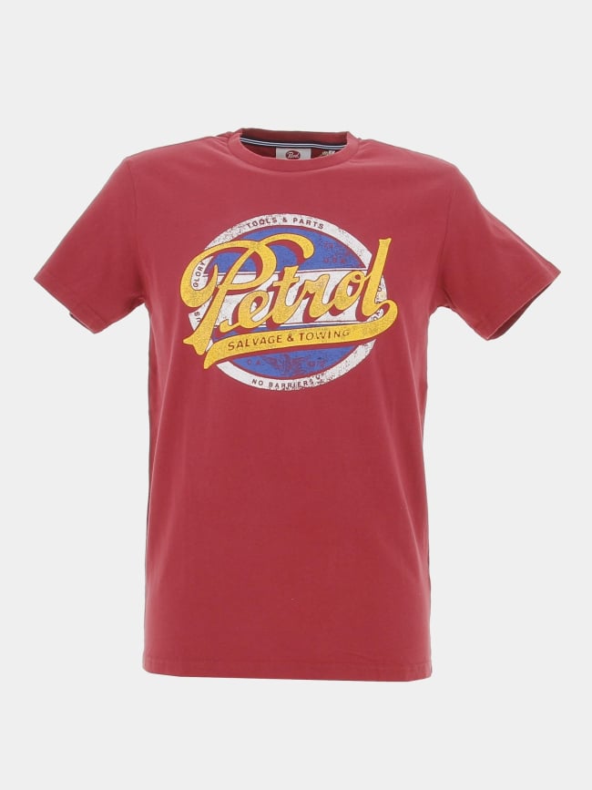 T-shirt classic logo print bordeaux homme - Petrol Industries