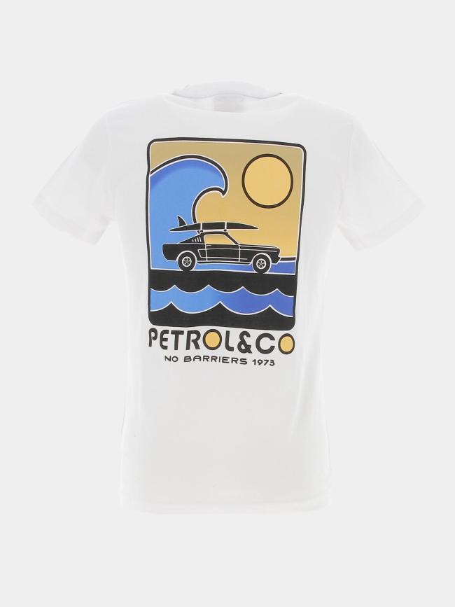 T-shirt imprimé dos vacances blanc homme - Petrol Industries