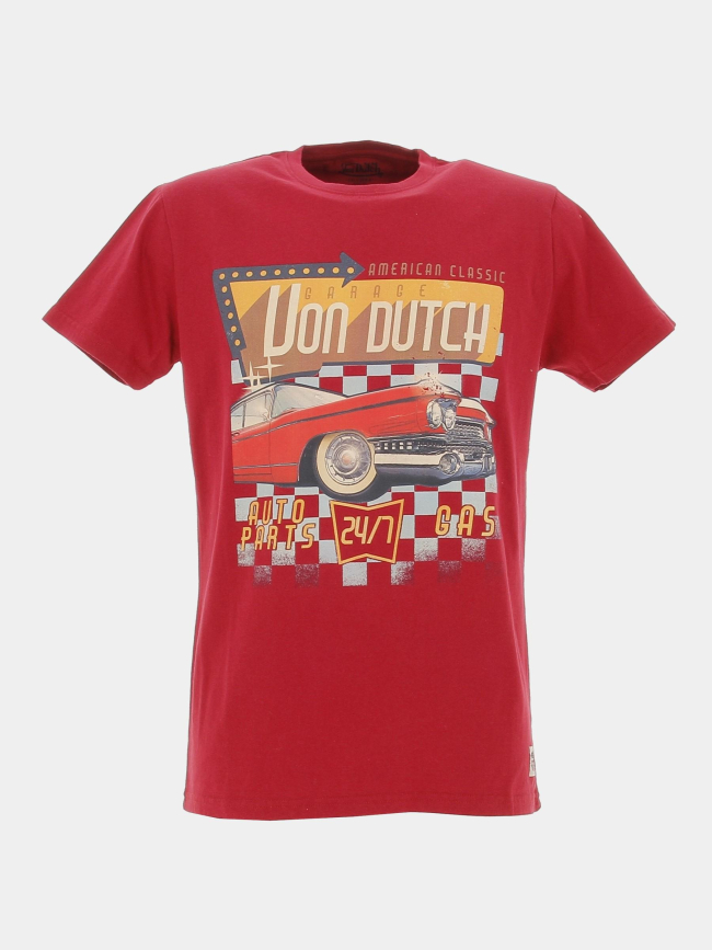 T-shirt regular auto part rouge homme - Von Dutch