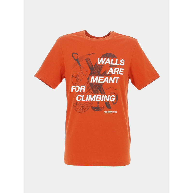 T-shirt outdoor graphic orange homme - The North Face