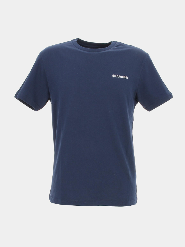 T-shirt basic petit logo bleu marine homme - Columbia