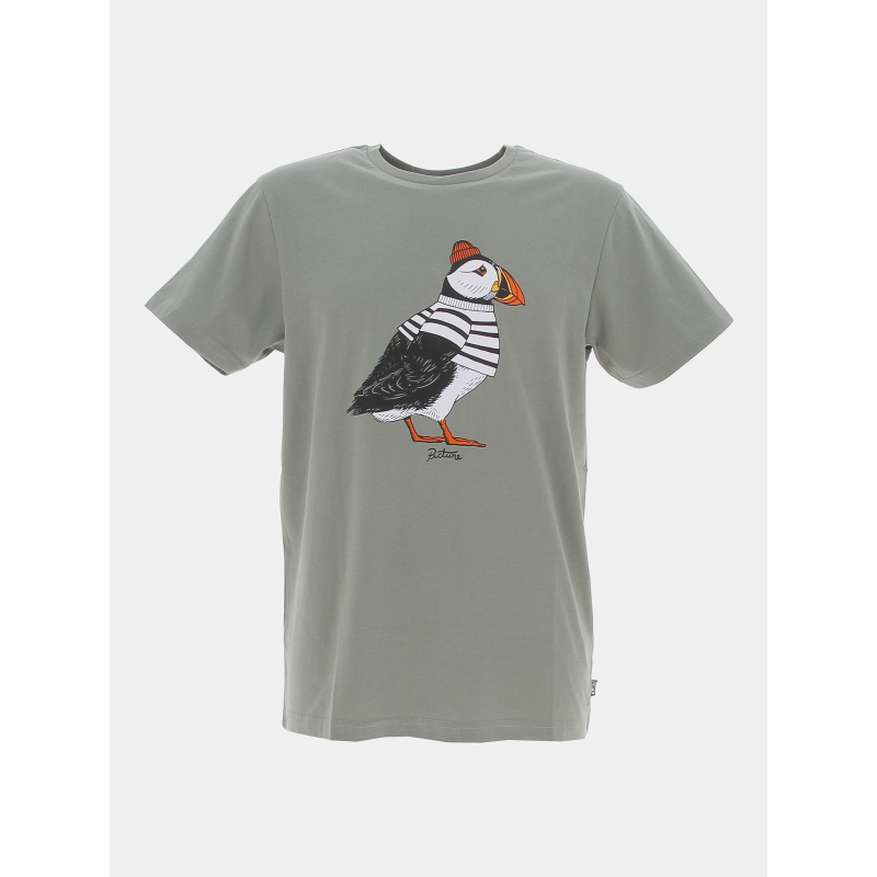 T-shirt climate change pockhan oiseau kaki homme - Picture