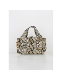 Sac à main zed small girlfriend python beige femme - Guess