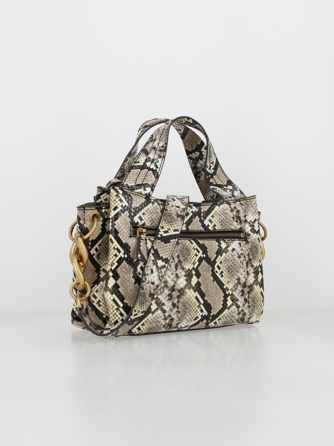 Sac à main zed small girlfriend python beige femme - Guess