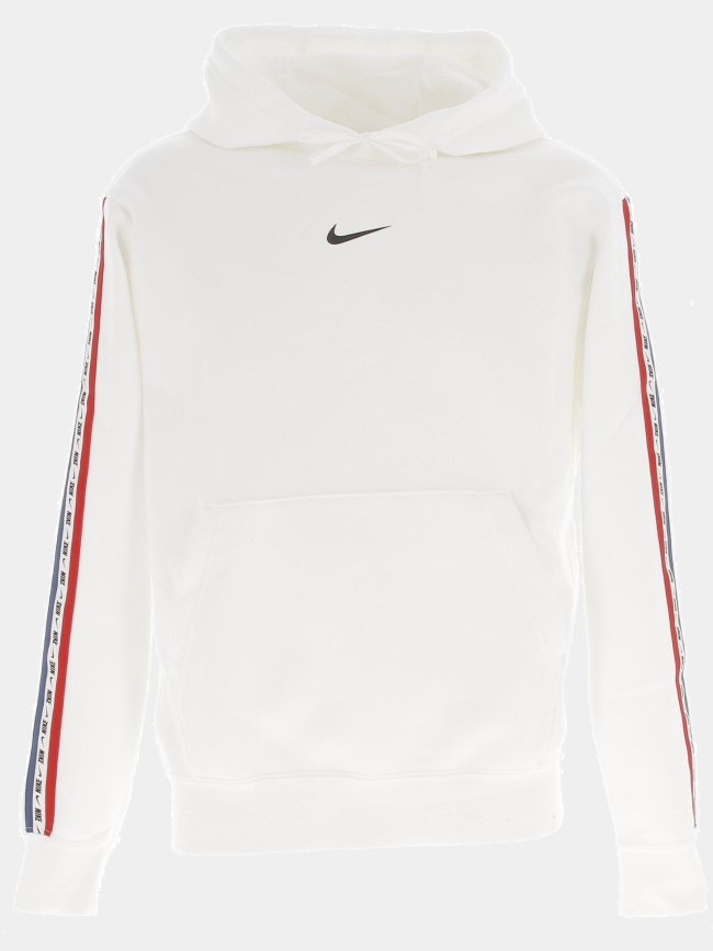 Sweat à capuche repeat logo blanc homme - Nike