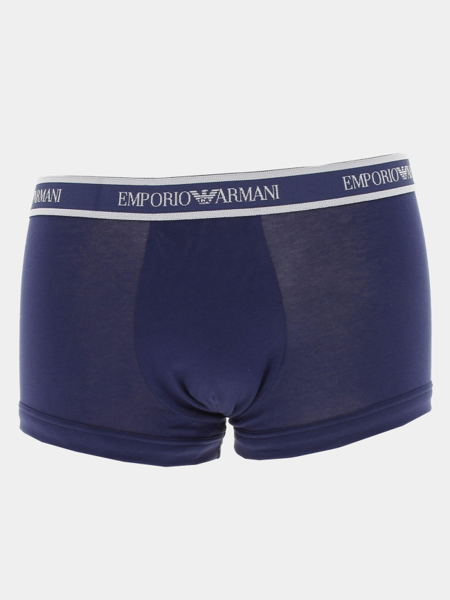 Pack 3 boxers trunck motif bleu homme - Emporio Armani