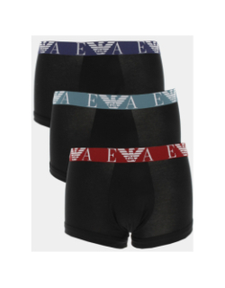 Pack 3 boxers trunck tricolore noir homme - Emporio Armani