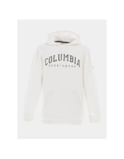 Sweat à capuche basic logo blanc homme - Columbia