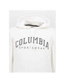 Sweat à capuche basic logo blanc homme - Columbia