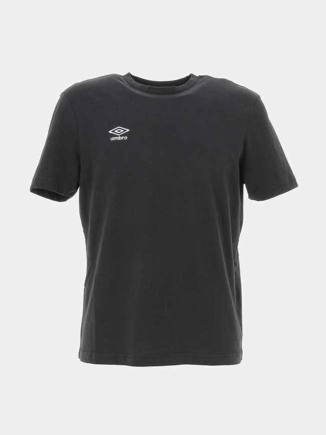T-shirt uni logo brodé noir homme - Umbro