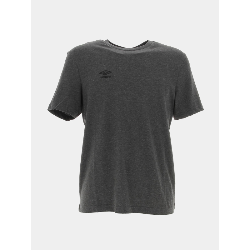 T-shirt logo brodé gris anthracité chiné homme - Umbro
