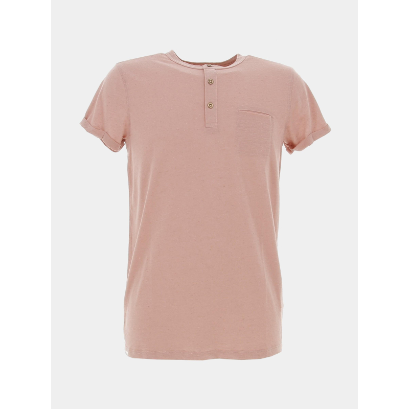 T-shirt en lin gin tonic rose homme - Deeluxe