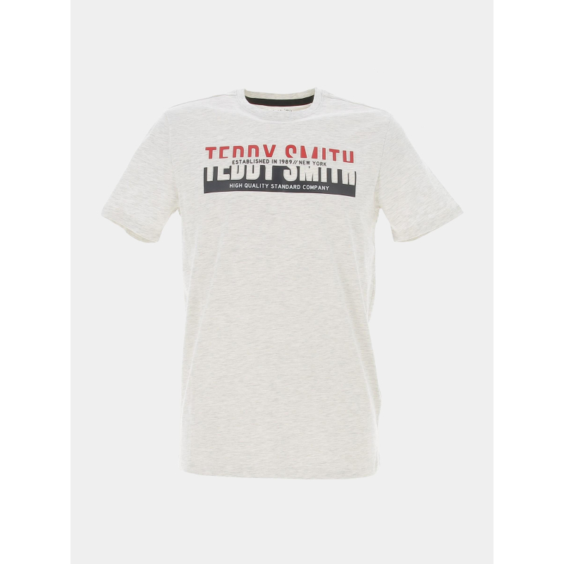 T-shirt gordon blanc chiné homme - Teddy Smith