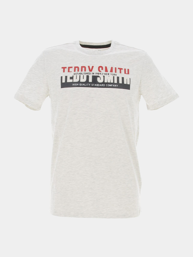 T-shirt gordon blanc chiné homme - Teddy Smith