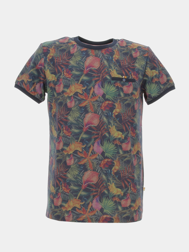 T-shirt signature à fleurs multicolore homme - Benson & Cherry