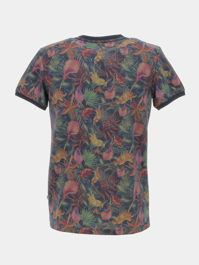 T-shirt signature à fleurs multicolore homme - Benson & Cherry