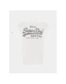 T-shirt vintage real blanc homme - Superdry