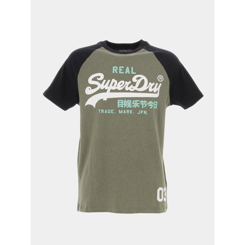 T-shirt vintage heritage vert homme - Superdry
