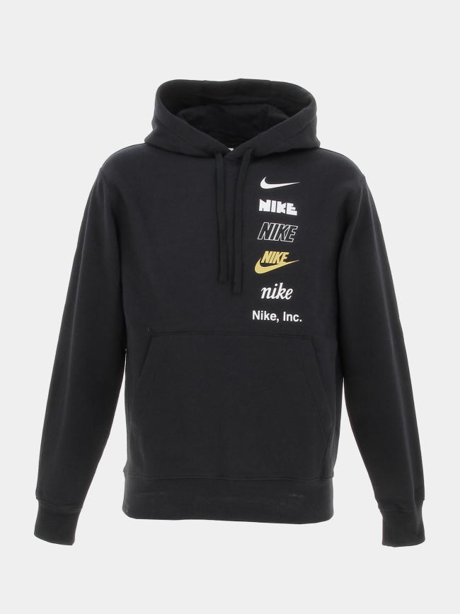 Exclusivité : Sweat à capuche club multi-logos noir homme - Nike
