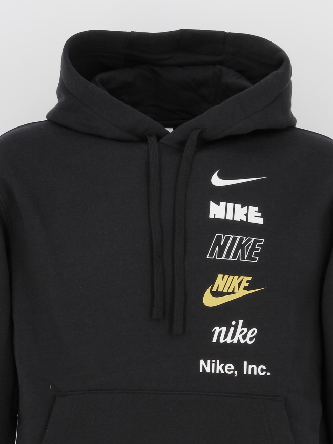 Sweat à capuche club multi-logos noir homme - Nike