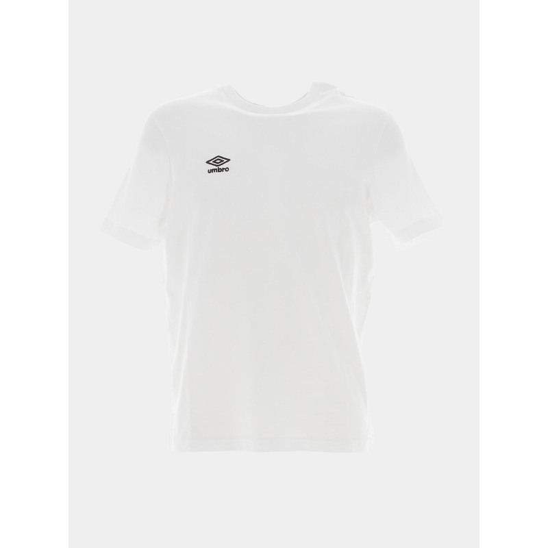 T-shirt uni logo brodé blanc homme - Umbro