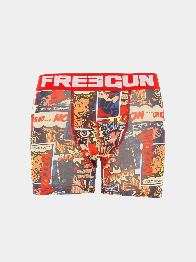 Boxer bande dessinée multicolore homme - Freegun