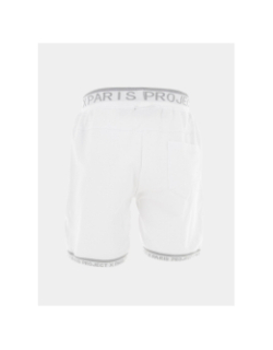 Short brodé bandes logo gris blanc homme - Project X Paris