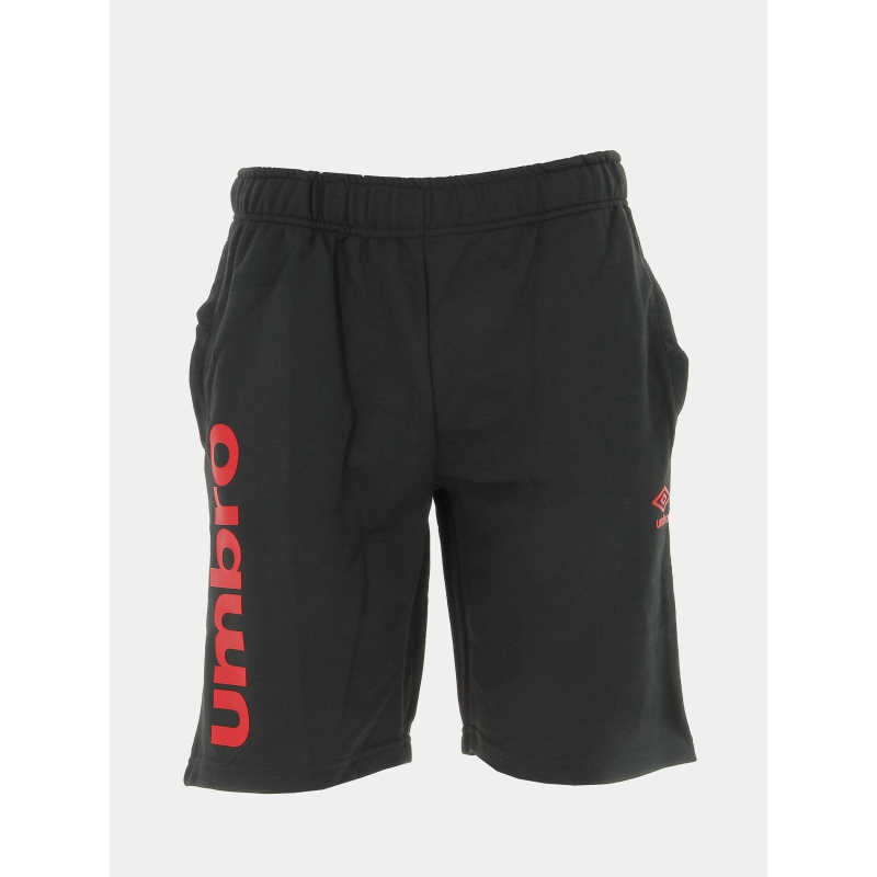 Short jogging logo rouge noir homme - Umbro