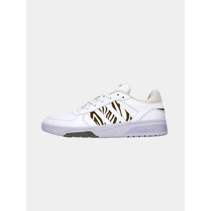 Baskets courtbeat custom zèbre blanc homme - Adidas