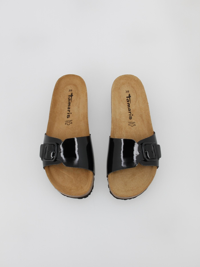 Sandales mules vernis noir femme - Tamaris