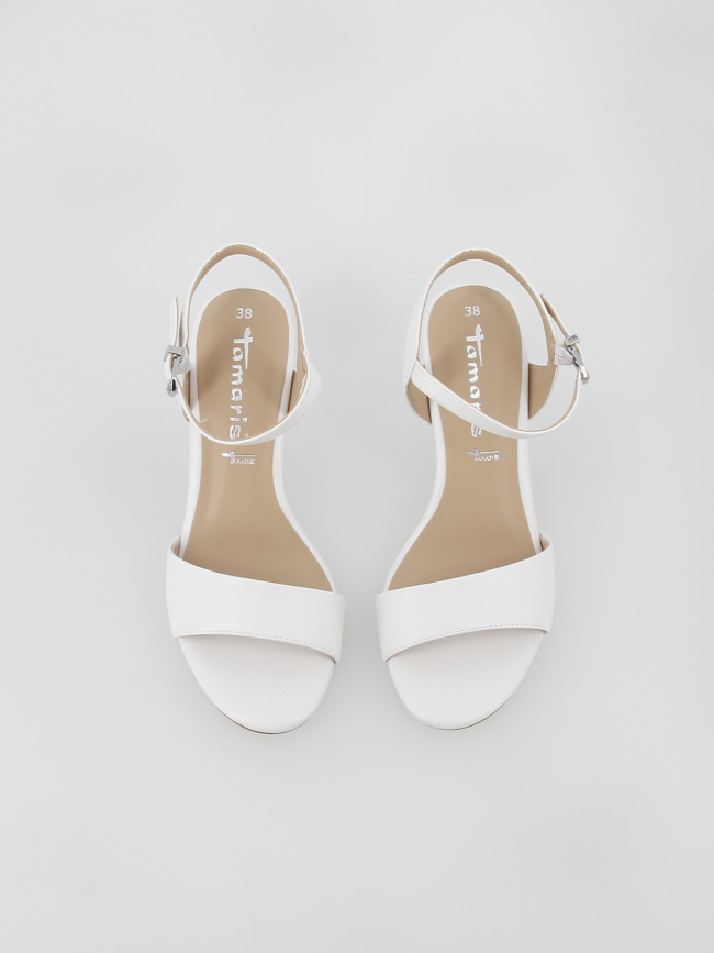 Sandales à talons mat blanc femme - Tamaris