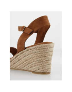 Sandales à talons compensés cognac marron femme - Tamaris