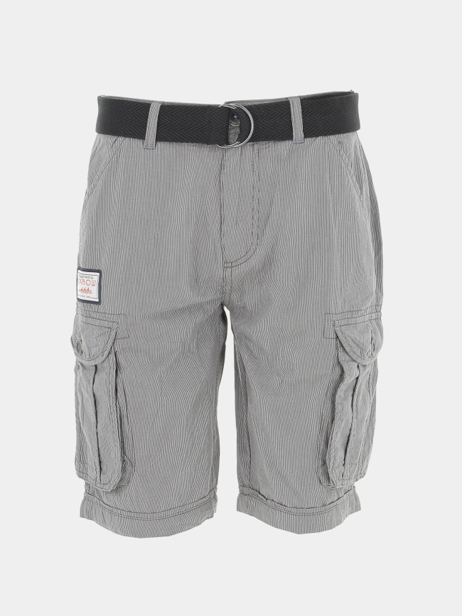 Short Cargo Homme - Coupe Ample, Nombreuses Poches, Ceinture Incluse - Bermuda Décontracté été, Résistant