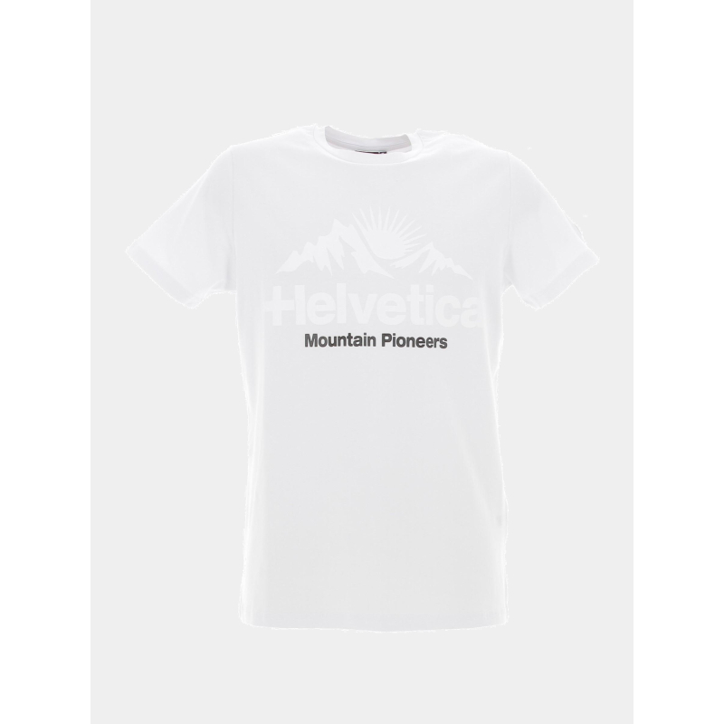 T-shirt croisic 3 blanc homme - Helvetica