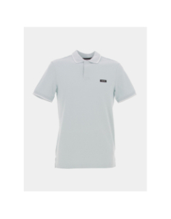 Polo slim stretch pique bleu clair homme - Calvin Klein