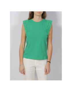 Débardeur épaule ajourée hollyn vert femme - Vero Moda