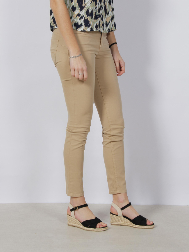 Jean skinny secret push in beige femme - Salsa