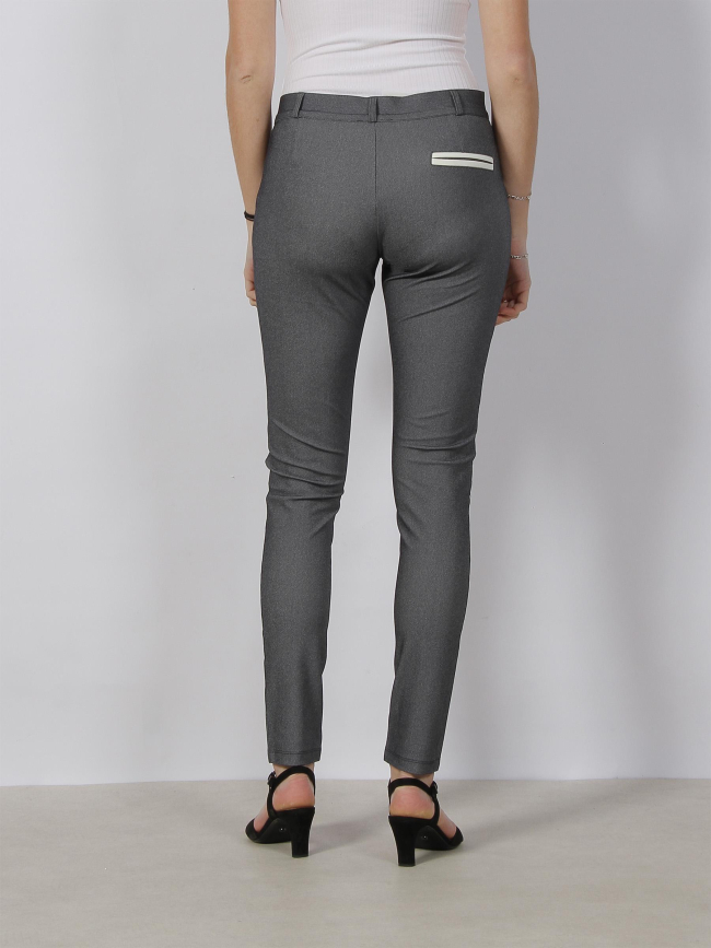 Pantalon slim christina imprimés jean gris femme - HBT