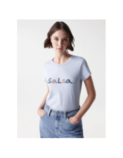 T-shirt logo perles bleu femme - Salsa