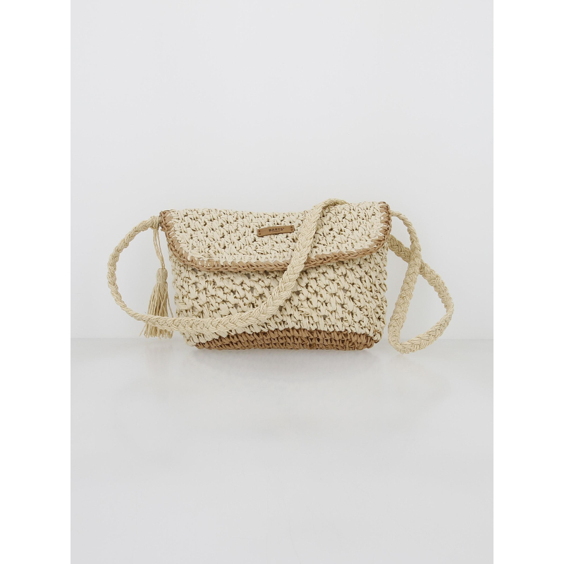 Sac bandoulière en raphia mediteraz beige femme - Barts