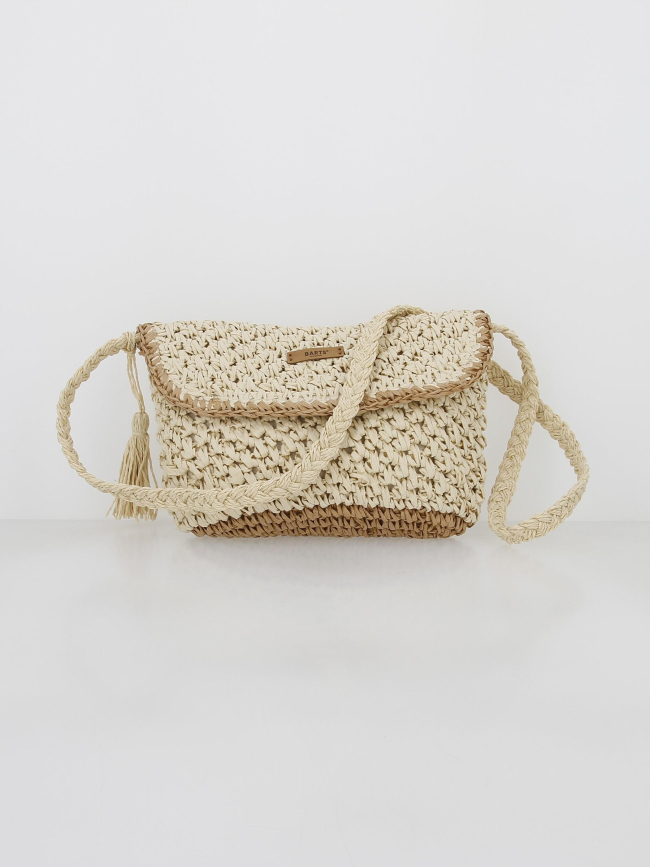 Sac bandoulière en raphia mediteraz beige femme - Barts