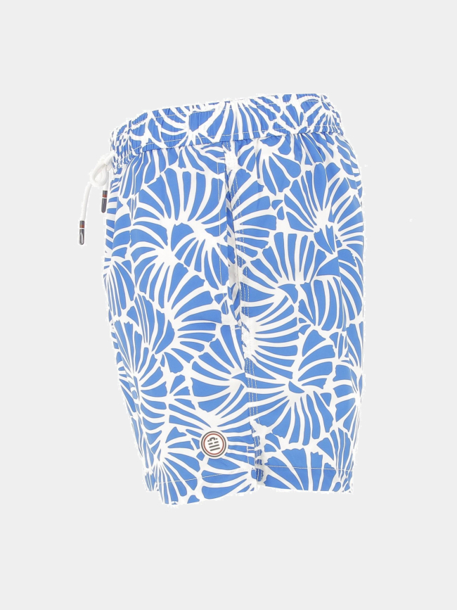 Short de bain imprimés bleu blanc homme - Serge Blanco